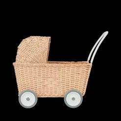 Olli Ella Indoor Play|Outdoor Play|Rattan Strolley - Seashell Pink