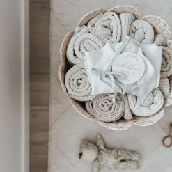 Olli Ella For Storage|Nursery|Rattan Tulip Basket - Nude