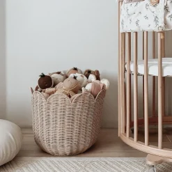 Olli Ella For Storage|Nursery|Rattan Tulip Basket - Nude