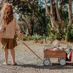 Olli Ella Outdoor Play|On Wheels|Rattan Wonder Wagon - Natural