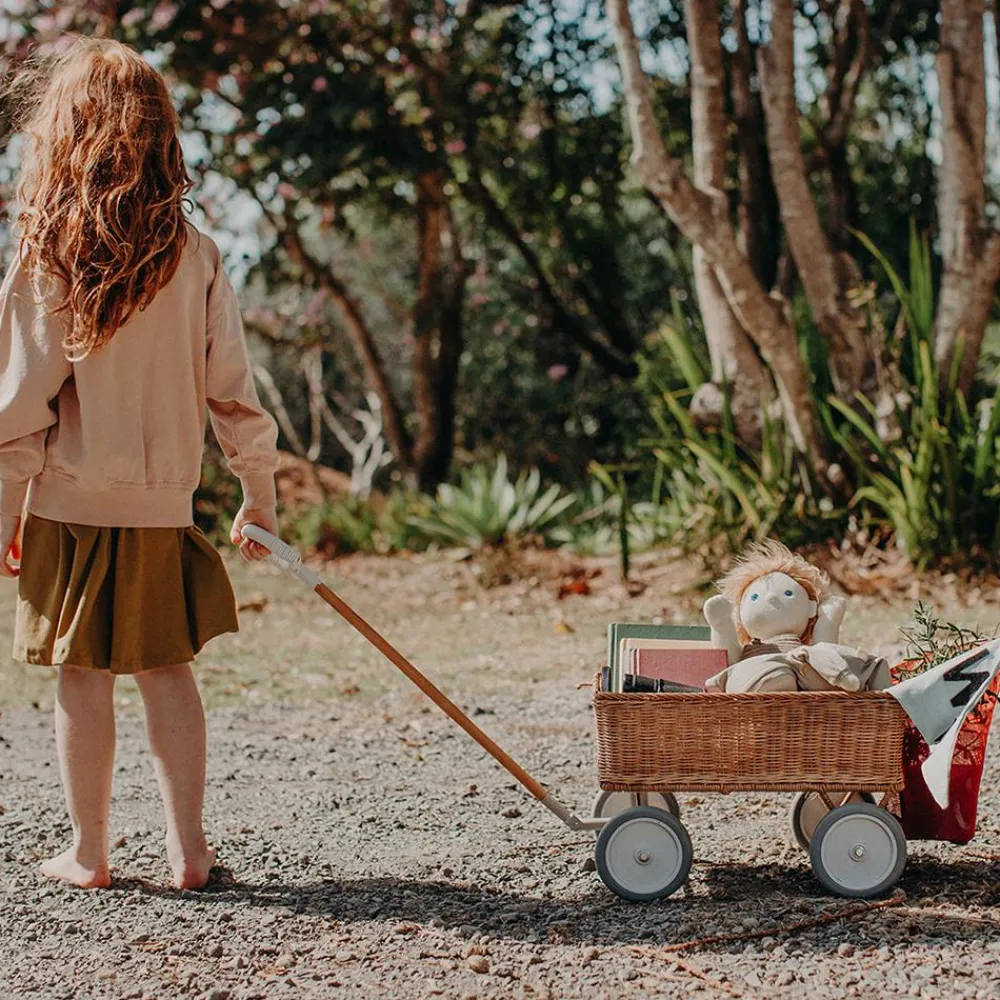 Olli Ella Outdoor Play|On Wheels|Rattan Wonder Wagon - Natural
