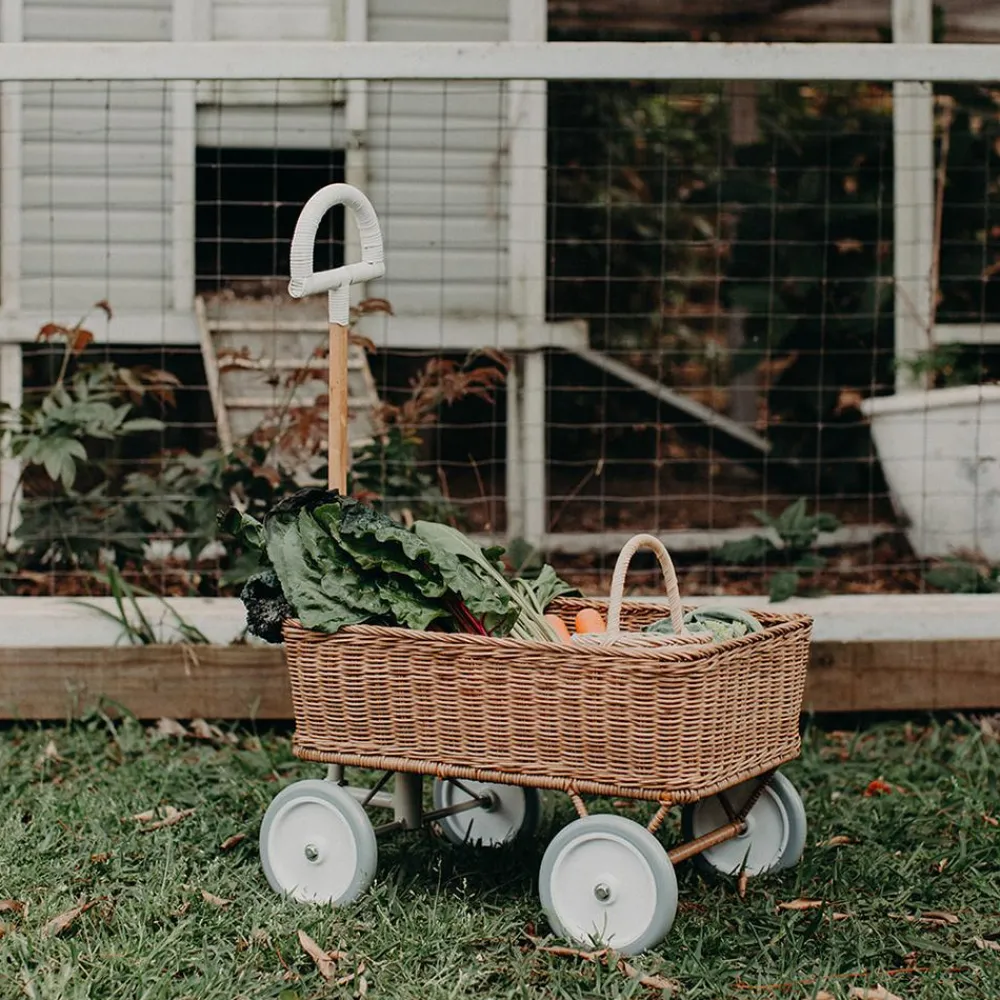 Olli Ella Outdoor Play|On Wheels|Rattan Wonder Wagon - Natural