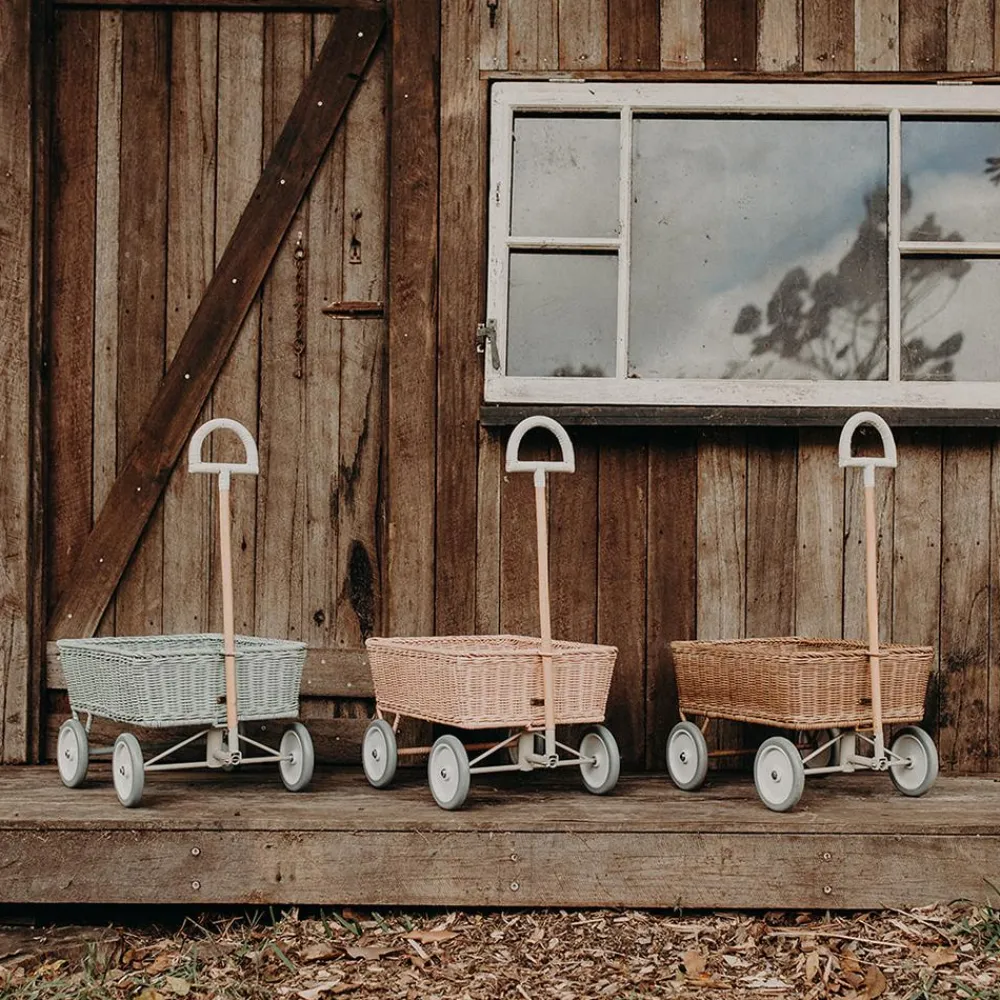 Olli Ella Outdoor Play|On Wheels|Rattan Wonder Wagon - Natural