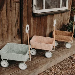Olli Ella Outdoor Play|On Wheels|Rattan Wonder Wagon - Natural