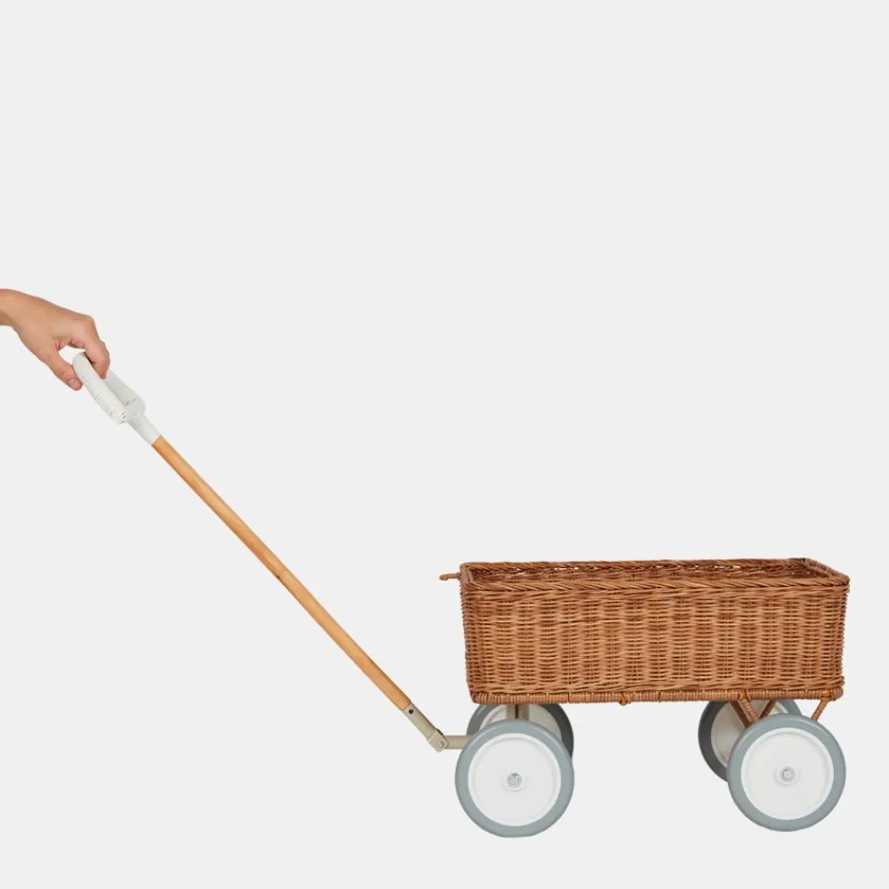 Olli Ella Outdoor Play|On Wheels|Rattan Wonder Wagon - Natural