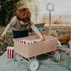 Olli Ella Outdoor Play|On Wheels|Rattan Wonder Wagon - Rose