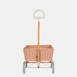 Olli Ella Outdoor Play|On Wheels|Rattan Wonder Wagon - Rose