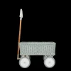 Olli Ella Outdoor Play|On Wheels|Rattan Wonder Wagon - Vintage Blue