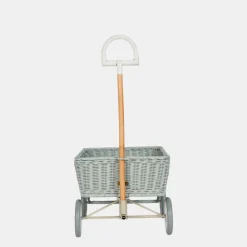 Olli Ella Outdoor Play|On Wheels|Rattan Wonder Wagon - Vintage Blue