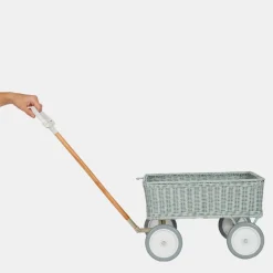 Olli Ella Outdoor Play|On Wheels|Rattan Wonder Wagon - Vintage Blue