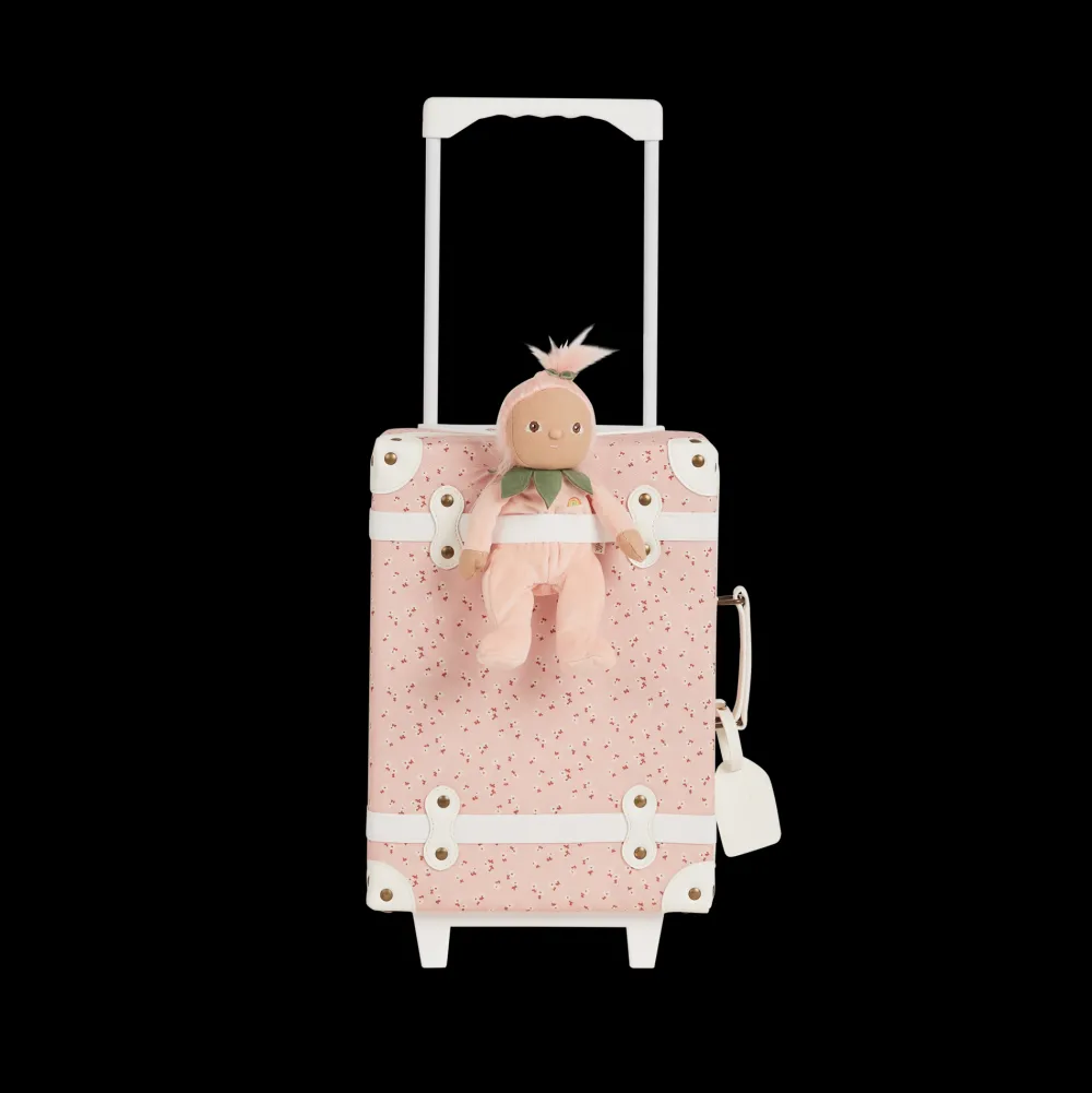 Olli Ella Travel|Travel Bags|See-Ya Suitcase - Pink Daisies