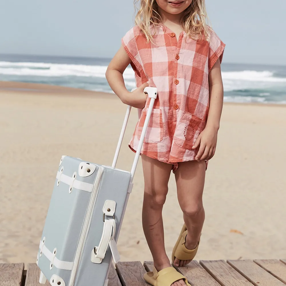 Olli Ella Travel|Travel Bags|See-Ya Suitcase - Steel Blue