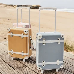 Olli Ella Travel|Travel Bags|See-Ya Suitcase - Steel Blue