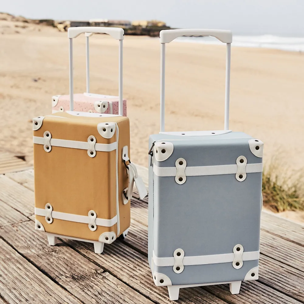 Olli Ella Travel|Travel Bags|See-Ya Suitcase - Steel Blue
