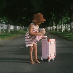 Olli Ella Travel|Travel Bags|See-ya Suitcase - Strawberry
