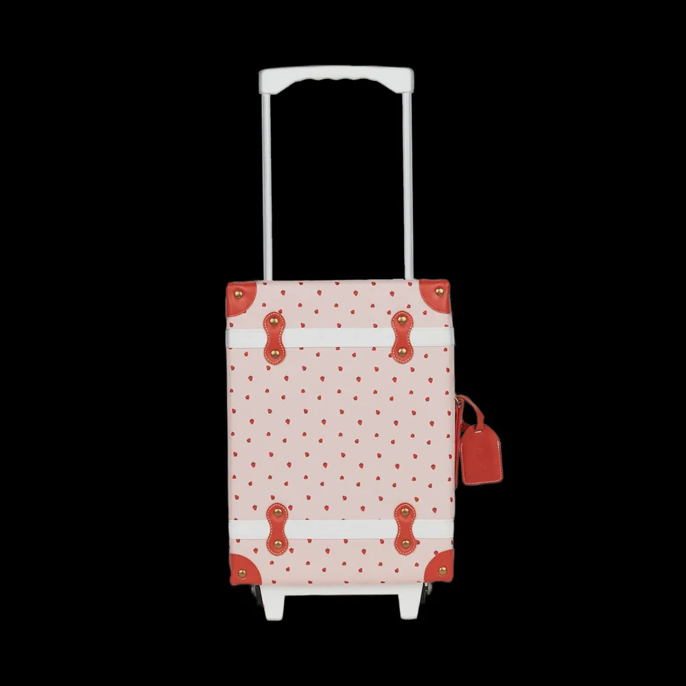 Olli Ella Travel|Travel Bags|See-ya Suitcase - Strawberry