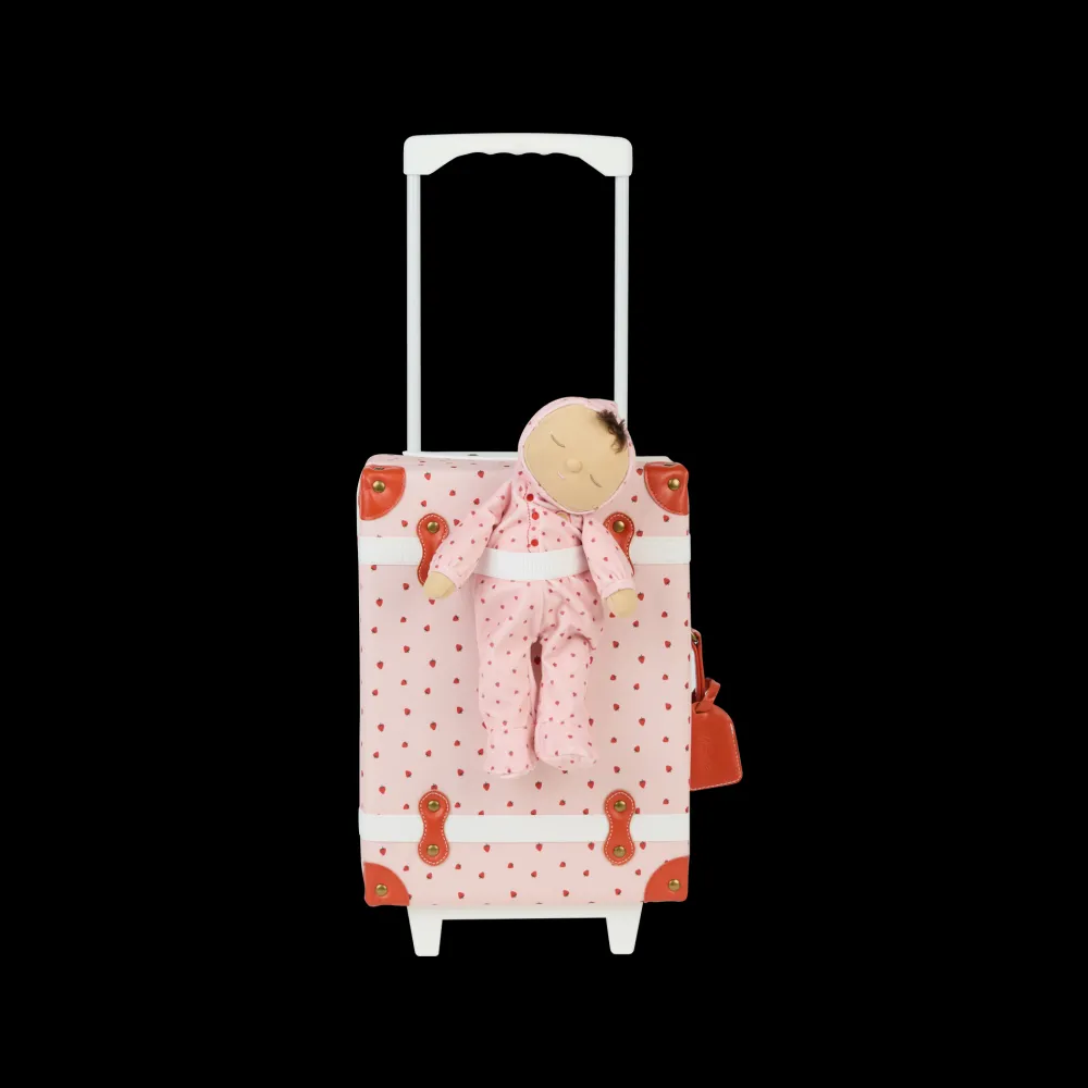 Olli Ella Travel|Travel Bags|See-ya Suitcase - Strawberry