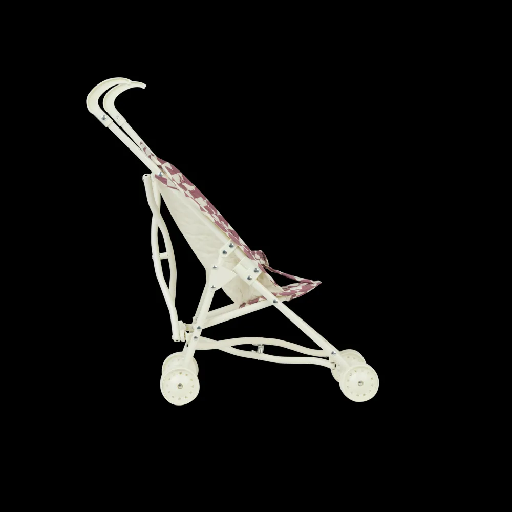 Olli Ella Indoor Play|Doll Accessories|Sollie Stroller - Plum Check