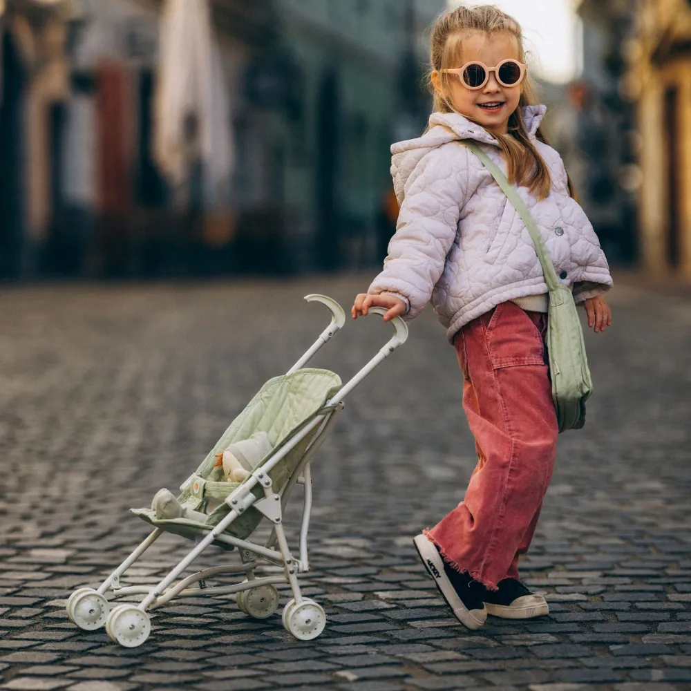 Olli Ella Doll Accessories|On Wheels|Sollie Stroller - Sage
