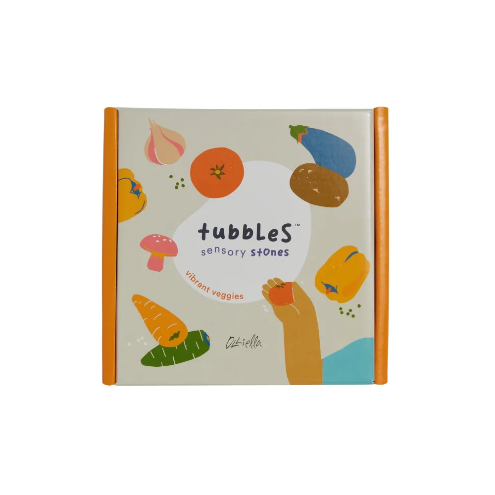 Olli Ella Craft & Activity|Outdoor Play|Tubbles - Sensory Stones - Vibrant Veggies